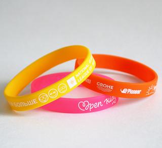 silicone wristbands warm colors